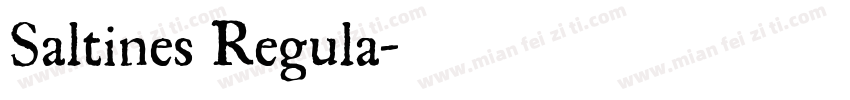 Saltines Regula字体转换